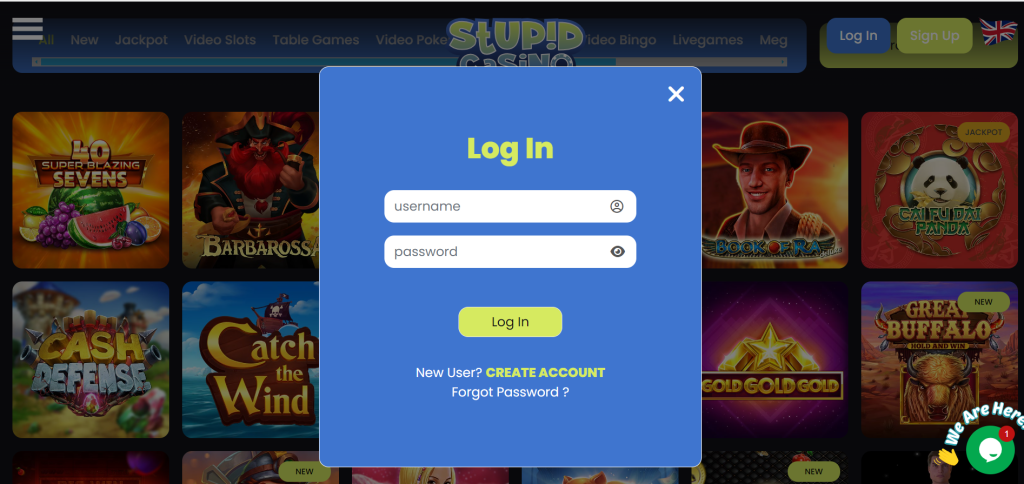 stupid casino login