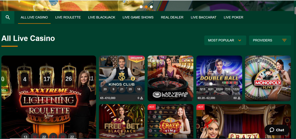 Gomblingo live casino