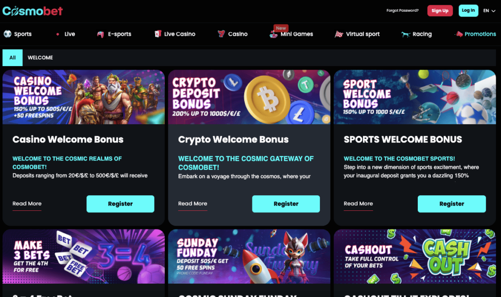 cosmobet bonuses